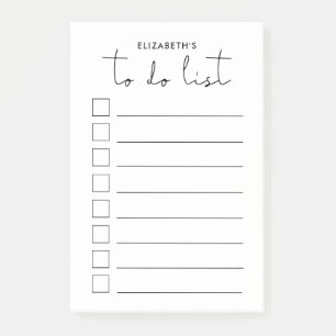 Minimalist to do list post-it notes