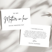 Minimalist To My Mother In Law On My Wedding Day