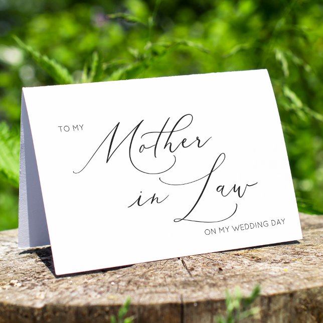 Minimalist To My Mother in Law Wedding Day Card (Creator Uploaded)