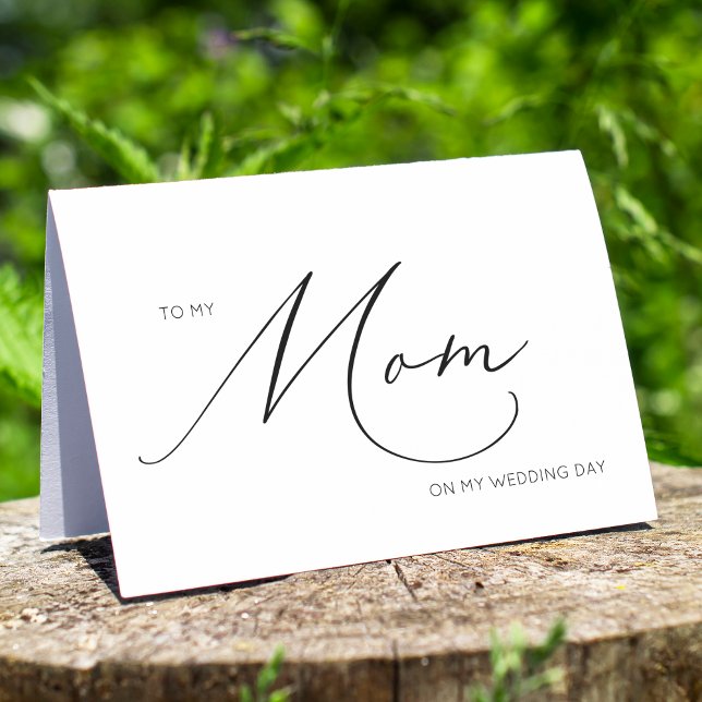 Minimalist To My Mum Wedding Day Card (Creator Uploaded)