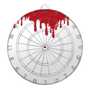 Minimalist Tomato Red Drip Dartboard – Customise