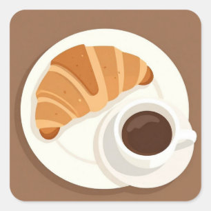 Minimalist Top-Down Illustration of a Golden Butte Square Sticker