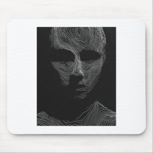 Minimalist Topographic Linework Oversized Mouse Pad
