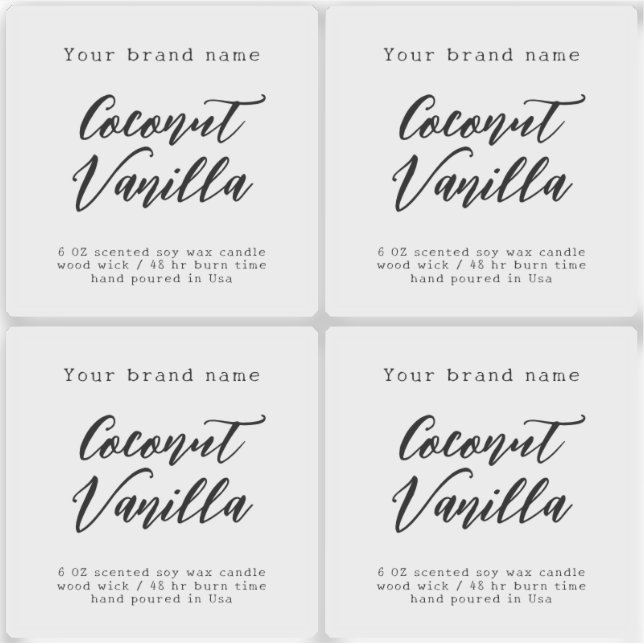 Minimalist transparent simple packaging candle (Front)