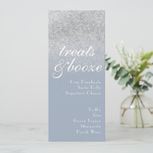 Minimalist Treats Drinks Dusty Blue  Sparkles Menu