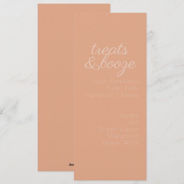Minimalist Treats Drinks Earthy Tones  Holiday Card (Front/Back)