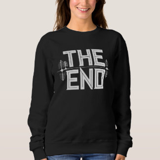 Minimalist Tree Design with 'THE END' Text Sweatshirt