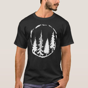 Minimalist Tree Forest Outdoors and Nature Graphic T-Shirt