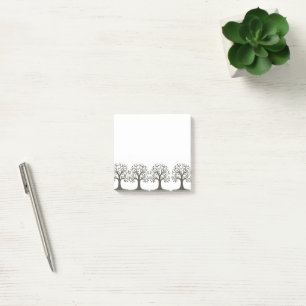 🌳 Minimalist Tree of Life Sticky Note Pad - Moder