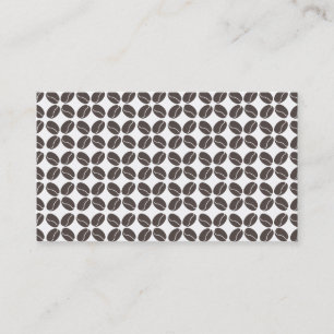 Minimalist Trendy Coffee Beans Pattern Business Card