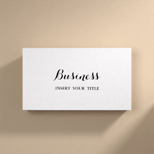Minimalist Trendy Elegant Calligraphic Business Card