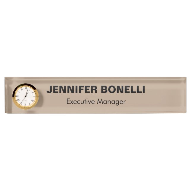 Minimalist trendy personalised customised name nameplate (Front)