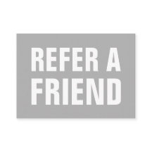 Minimalist trendy refer a friend modern gray