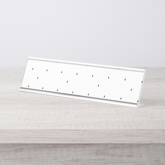 Minimalist Triangle Pattern File Folder Set Desk Name Plate (Front)