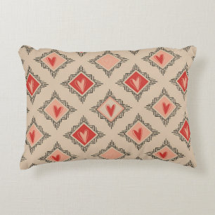 Minimalist Tribal Heart Dusty Rose design Decorative Cushion