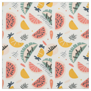 Minimalist Tropical Fruit Pattern Fabric