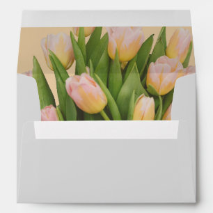 Minimalist Tulip Photo Grey Envelope