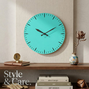 Minimalist Turquoise Clock Perfect for Any Living