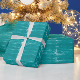 Minimalist Turquoise Watercolor Texture Wrapping Paper