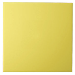 Minimalist Twisted Lemon Yellow Solid Colour Ceramic Tile