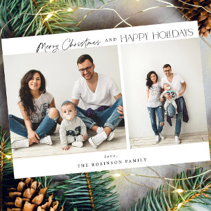 Minimalist Two Photo Merry Christmas