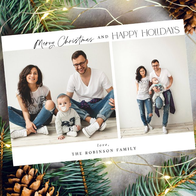 Minimalist Two Photo Merry Christmas (Creator Uploaded)