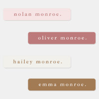 Minimalist Type Boho Kids Waterproof Name