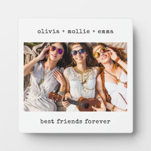 Minimalist Typewriter   Best Friends Forever Photo Plaque