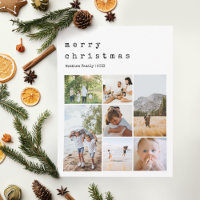 Minimalist Typewriter Christmas Family Photo