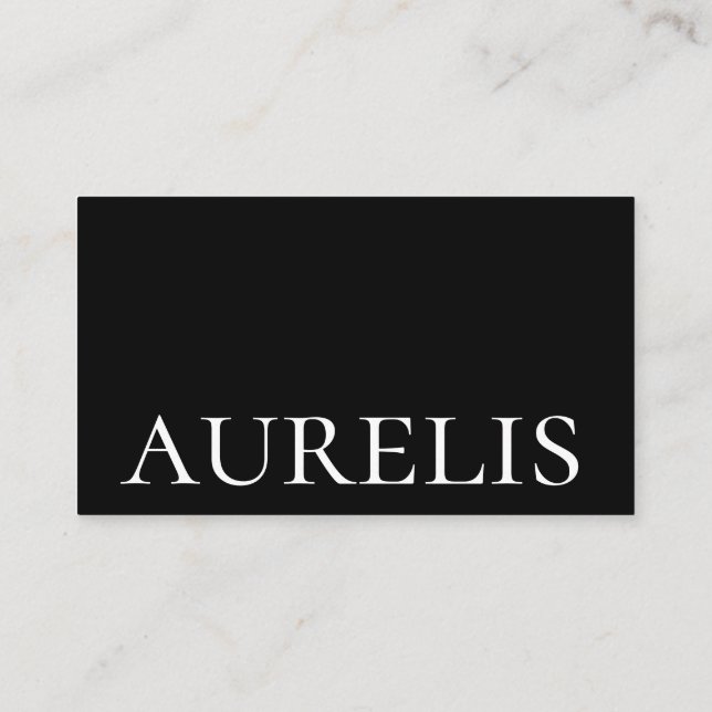  Minimalist Typographic Business Card Design  (Back)