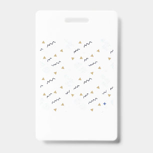 Minimalist Typography and Abstract Patterns Profes ID Badge