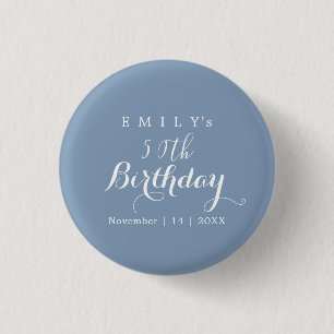 Minimalist Typography Birthday Party Design 3 Cm Round Badge