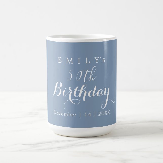 Minimalist Typography Birthday Party Design  Coffee Mug (Center)