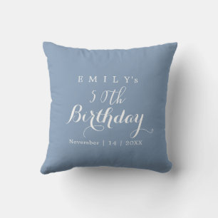 Minimalist Typography Birthday Party Design  Cushion