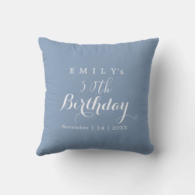 Minimalist Typography Birthday Party Design  Cushion (Back)