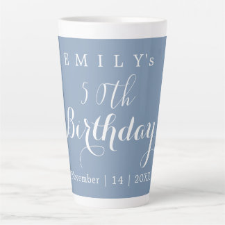 Minimalist Typography Birthday Party Design  Latte Mug
