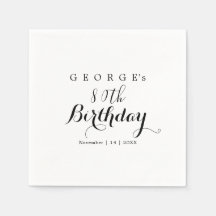Minimalist Typography Birthday Party Design 