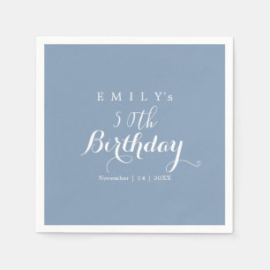 Minimalist Typography Birthday Party Design Napkin