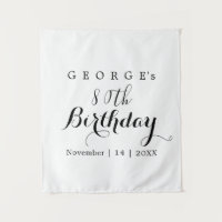 Minimalist Typography Birthday Party Design 