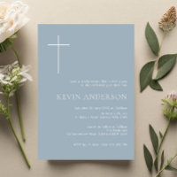 Minimalist Typography cross blue arch baptism