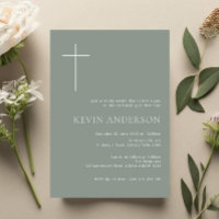 Minimalist Typography cross sage arch baptism