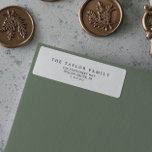 Minimalist Typography Family Return Address Label<br><div class="desc">These minimalist typography family return address labels are perfect for a simple wedding. The modern romantic design features classic black and white typography. Customisable in any colour. Keep the design simple and elegant, as is, or personalise it by adding your own graphics and artwork. These labels can be used for...</div>