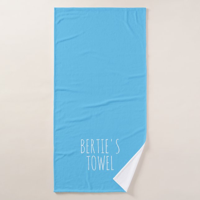 Minimalist Typography Personalised Pet  Bath Towel (Bath Towel)