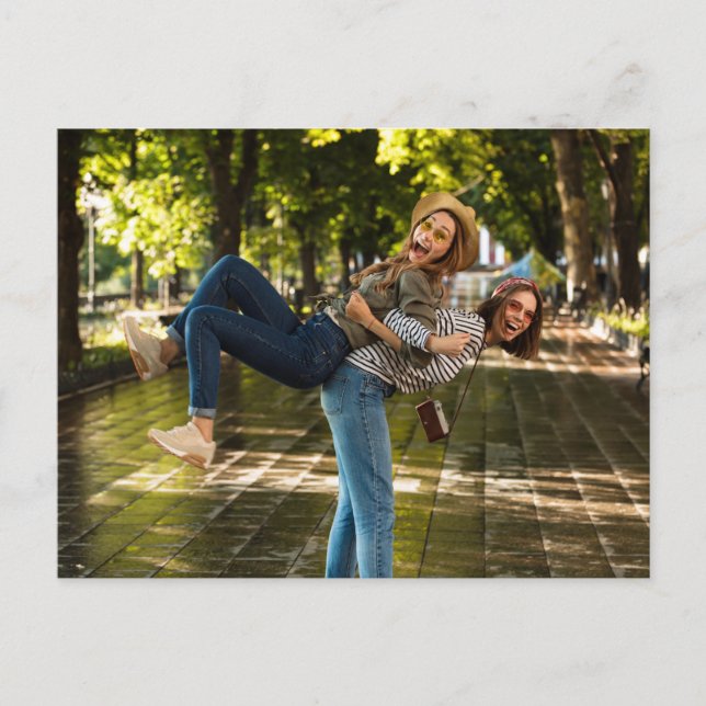 Minimalist Typography Photo Maid of Honour Proposa Postcard (Front)