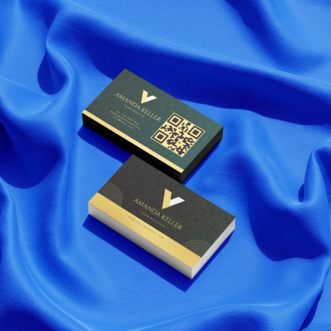 Minimalist Typography Qr Code Business Card (Creator Uploaded)