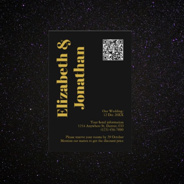 Minimalist Typography Wedding Accommodation Enclosure Card (Creator Uploaded)