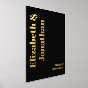Minimalist Typography Wedding Foil Prints
