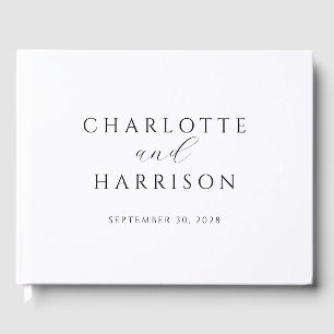 Minimalist Typography Wedding Guest Book