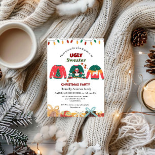 Minimalist Ugly Sweater christmas party  Invitation