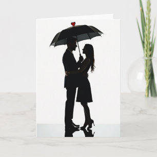 Minimalist Umbrella Love Card